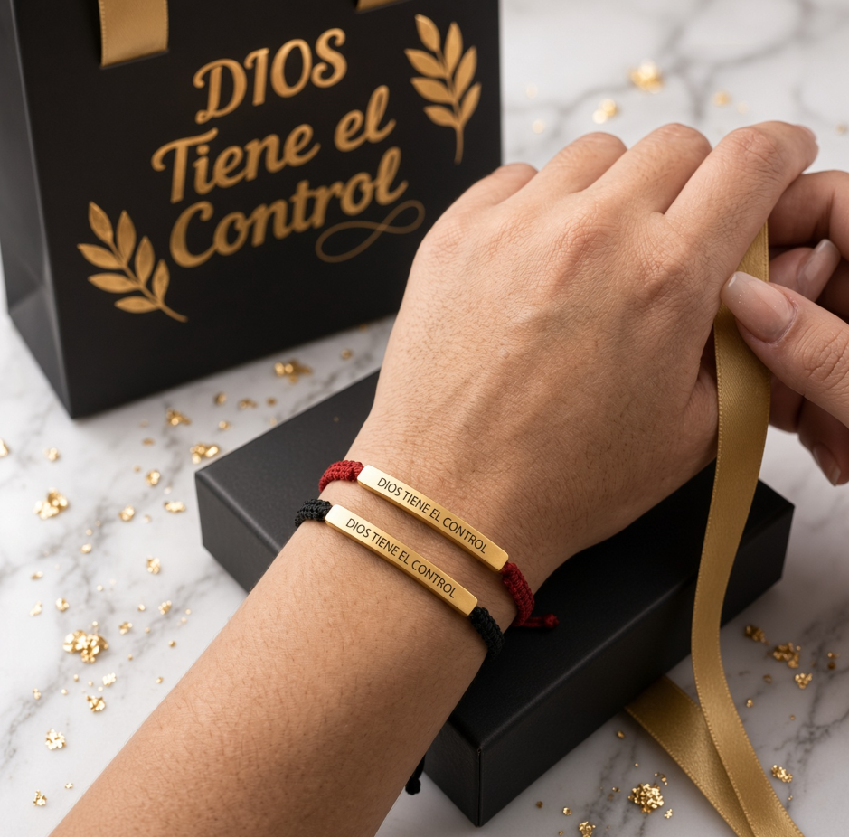 Combo de pulseras de hilo con acero inoxidable