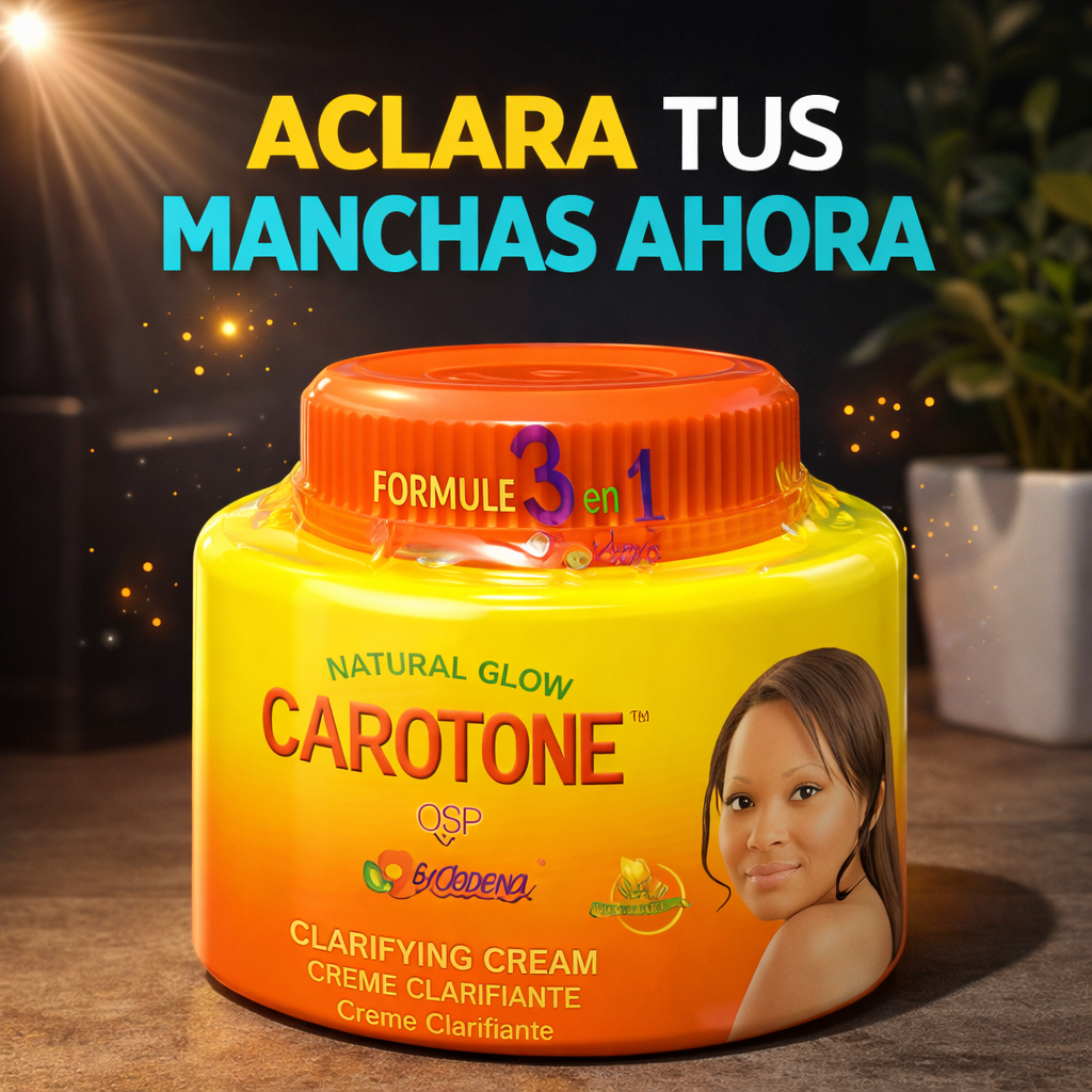 Envases de sebo de res y Carotone con regalo
