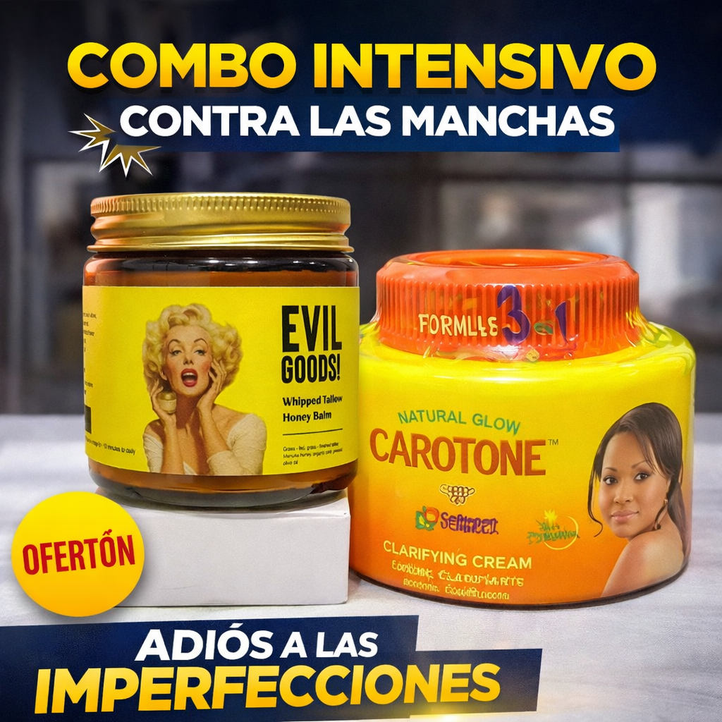 Combo intensivo de sebo de res y Carotone para la piel