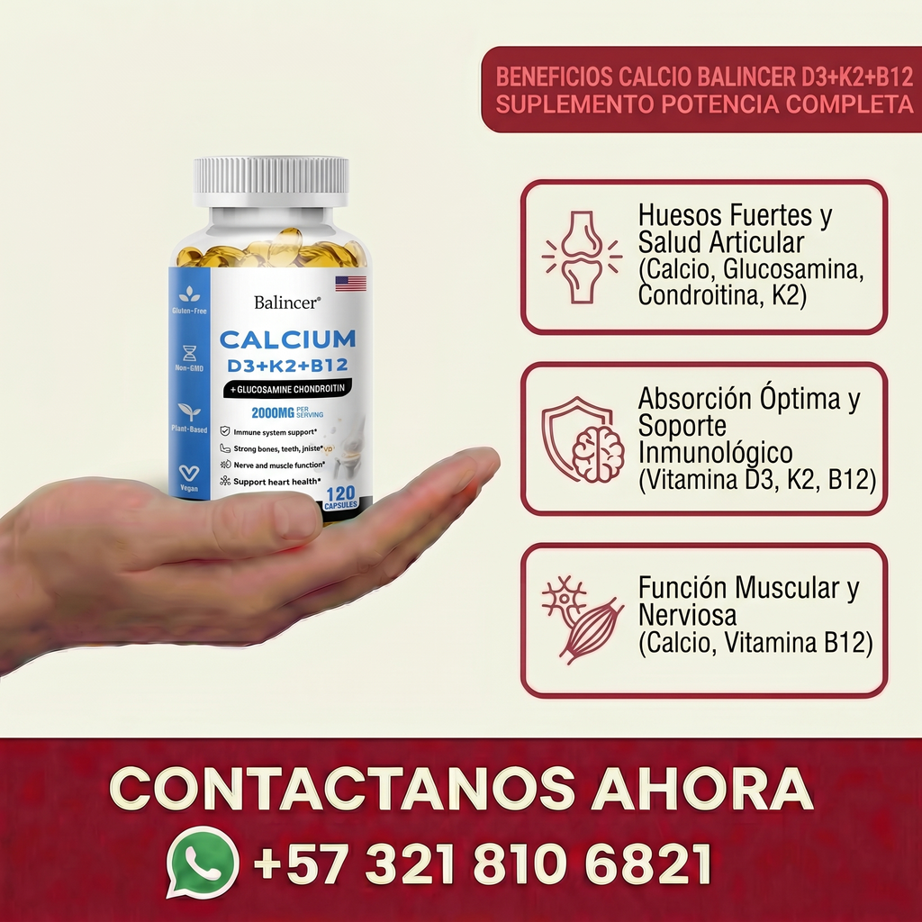Presentación del suplemento Balincer Calcium