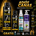 Champú cubre canas Maxiplus con los obsequios que se incluyen en el pedido