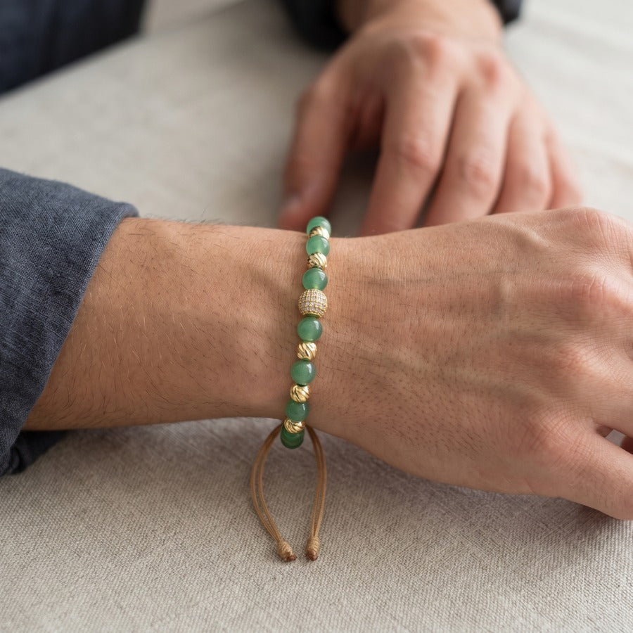 Pulsera de jade vista de cerca