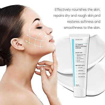Crema hidratante Nida con infografía de cuidado facial