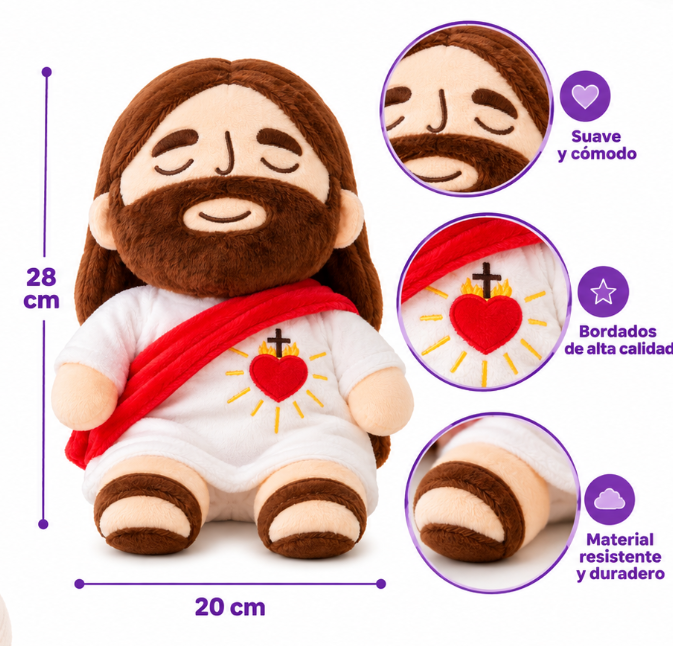 Peluche de Jesús en sus dos colores