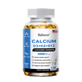 Balincer Calcium D3 + K2 + B12 90 Cápsulas, producto aislado sobre fondo transparente