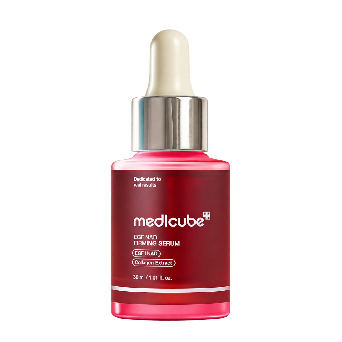 Medicube EGF NAD Firming Serum 30 ml, producto aislado sobre fondo transparente