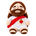 Peluche de Jesús antiestrés, producto aislado sobre fondo transparente.