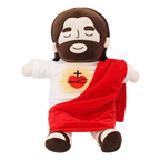 Peluche de Jesús que respira, producto aislado sobre fondo transparente.